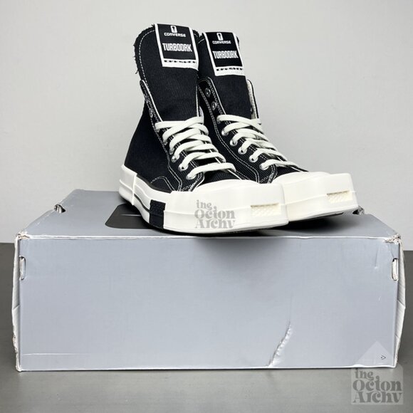 Rick Owens x Converse DRKSHDW Turbodrk Chuck 70 High 'Black' OG 172344C - Picture 1 of 13
